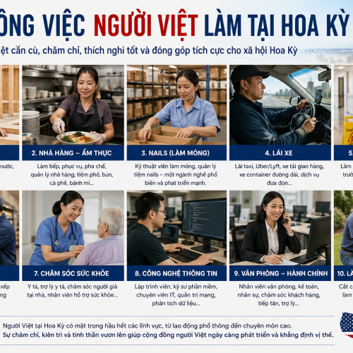 Các công việc người Việt đang làm nhiều tại Hoa Kỳ