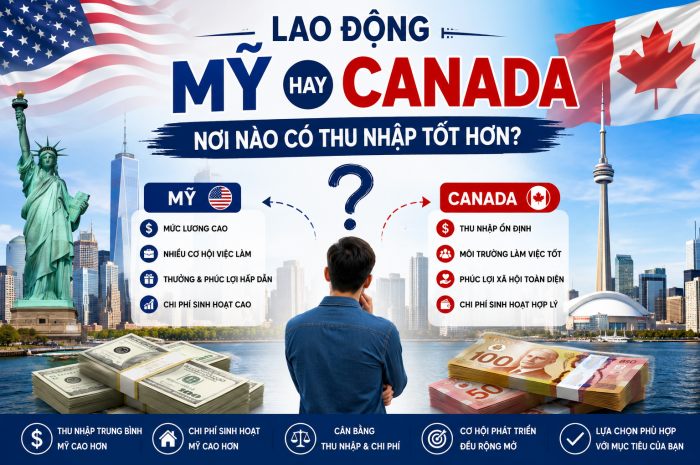 Lao động Mỹ hay Canada: nơi nào có thu nhập tốt hơn?