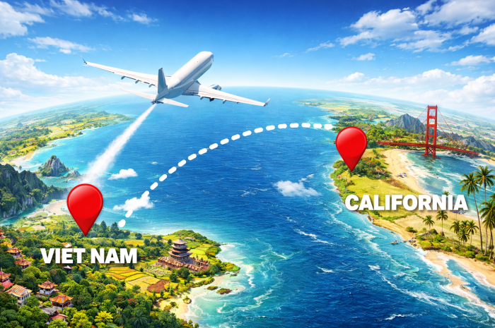 Giá vé một chiều từ Tân Sơn Nhứt đi California, Hoa Kỳ